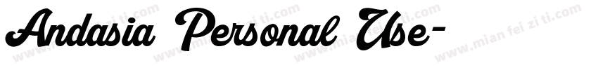 Andasia Personal Use字体转换